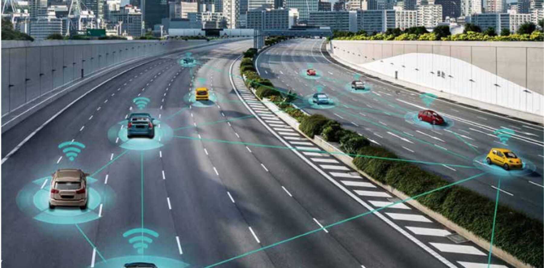 Truck on a highway at sunset — DriveTrace vehicle tracking
